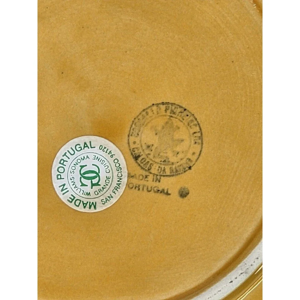 Pair Of Bordallo Pinheiro Majolica Ceramic Sunflower Salad Plates 8